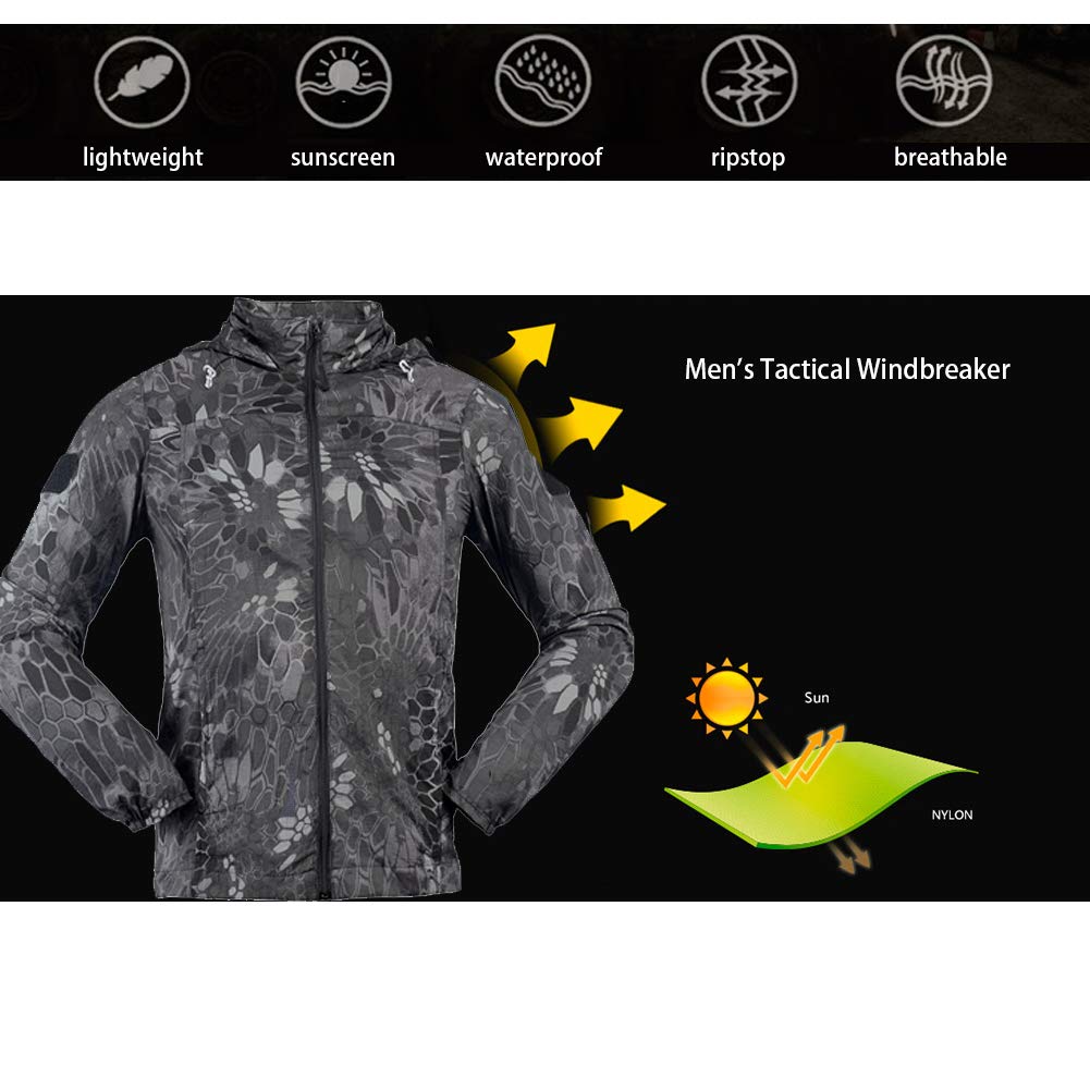 LANBAOSI Mens Raincoats Windbreaker Jacket Lightweight Quick Dry Nylon Jacket LANBAOSI