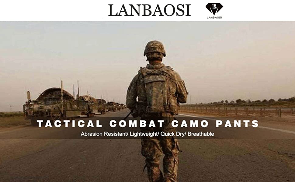 LANBAOSI Multicam Airsoft Tactical Military Hunting Combat Pants LANBAOSI