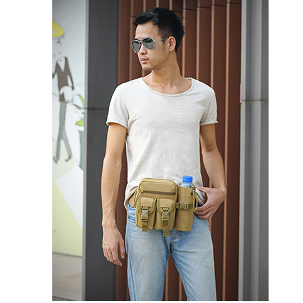 LANBAOSI Tactical Waist Bag Military Fanny Pack with Detachable Water Bottle Holder LANBAOSI