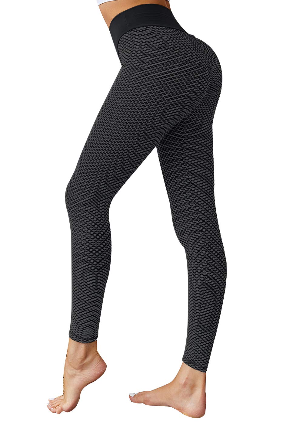 LANBAOSI Womens Dance Leggings Seamless Ruched High Waist Pants Stretch Tights LANBAOSI