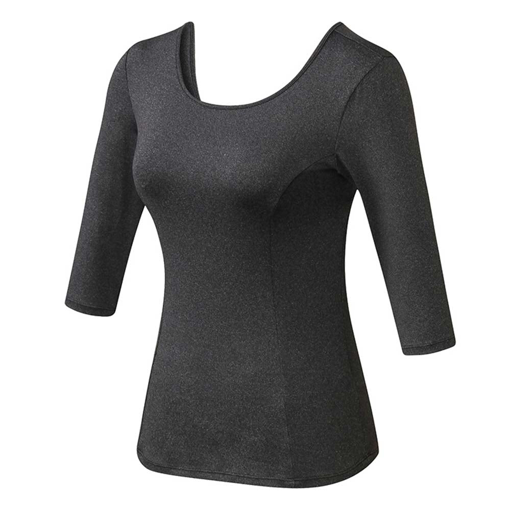 LANBAOSI Womens Dance Tee Shirts Criss Cross Yoga Tunic Tops Quarter Sleeve Tees LANBAOSI