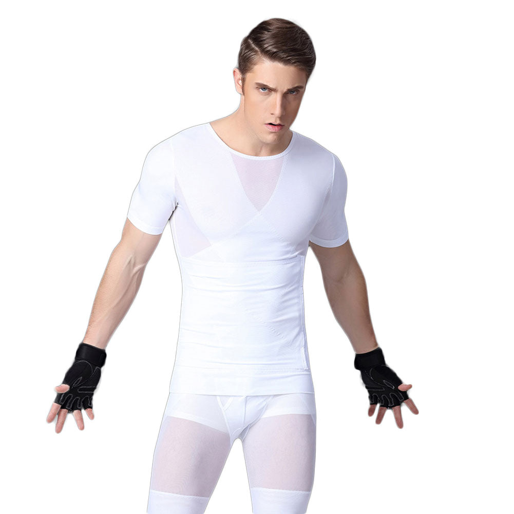 Lanbaosi Body Shaper Slimming Shirt Men's Tummy Waist Control Tops LANBAOSI