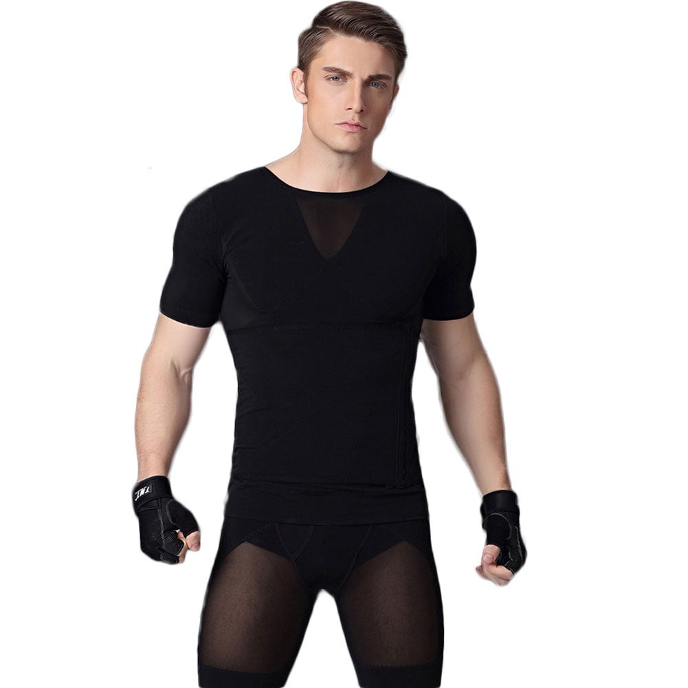 Lanbaosi Body Shaper Slimming Shirt Men's Tummy Waist Control Tops LANBAOSI