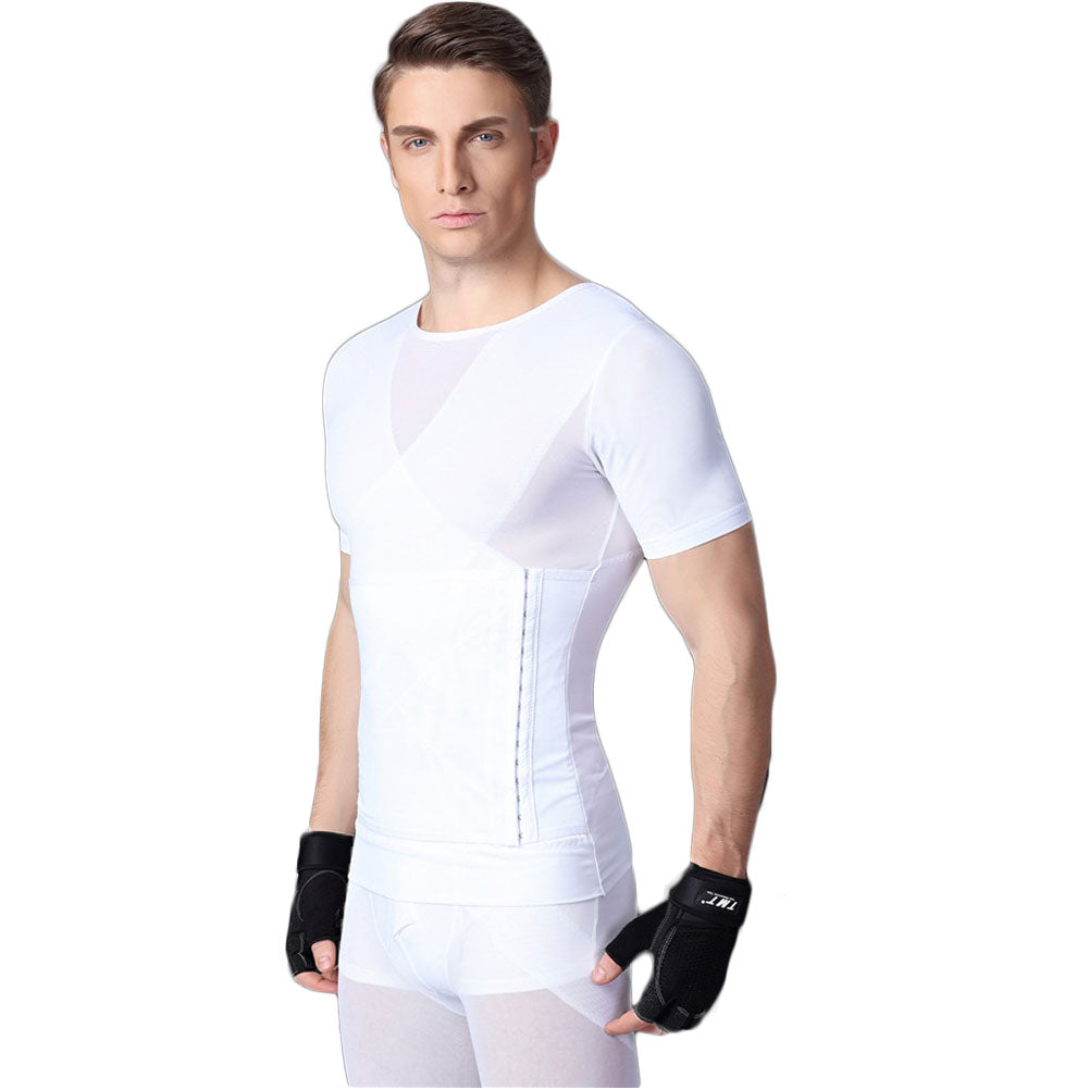 Lanbaosi Body Shaper Slimming Shirt Men's Tummy Waist Control Tops LANBAOSI
