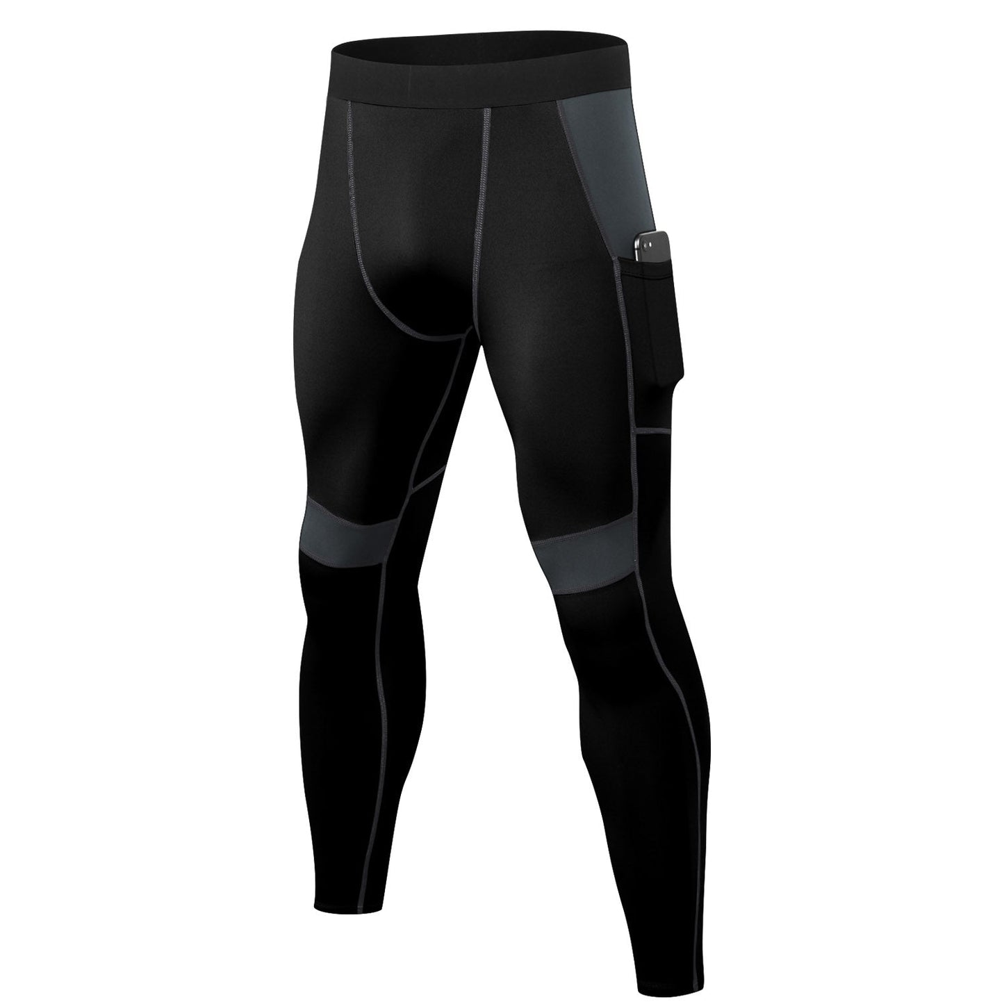 Men Active Yoga Leggings Pants Dance Running Tights with Pockets Male Cycling Workout Pants Quick Dry LANBAOSI