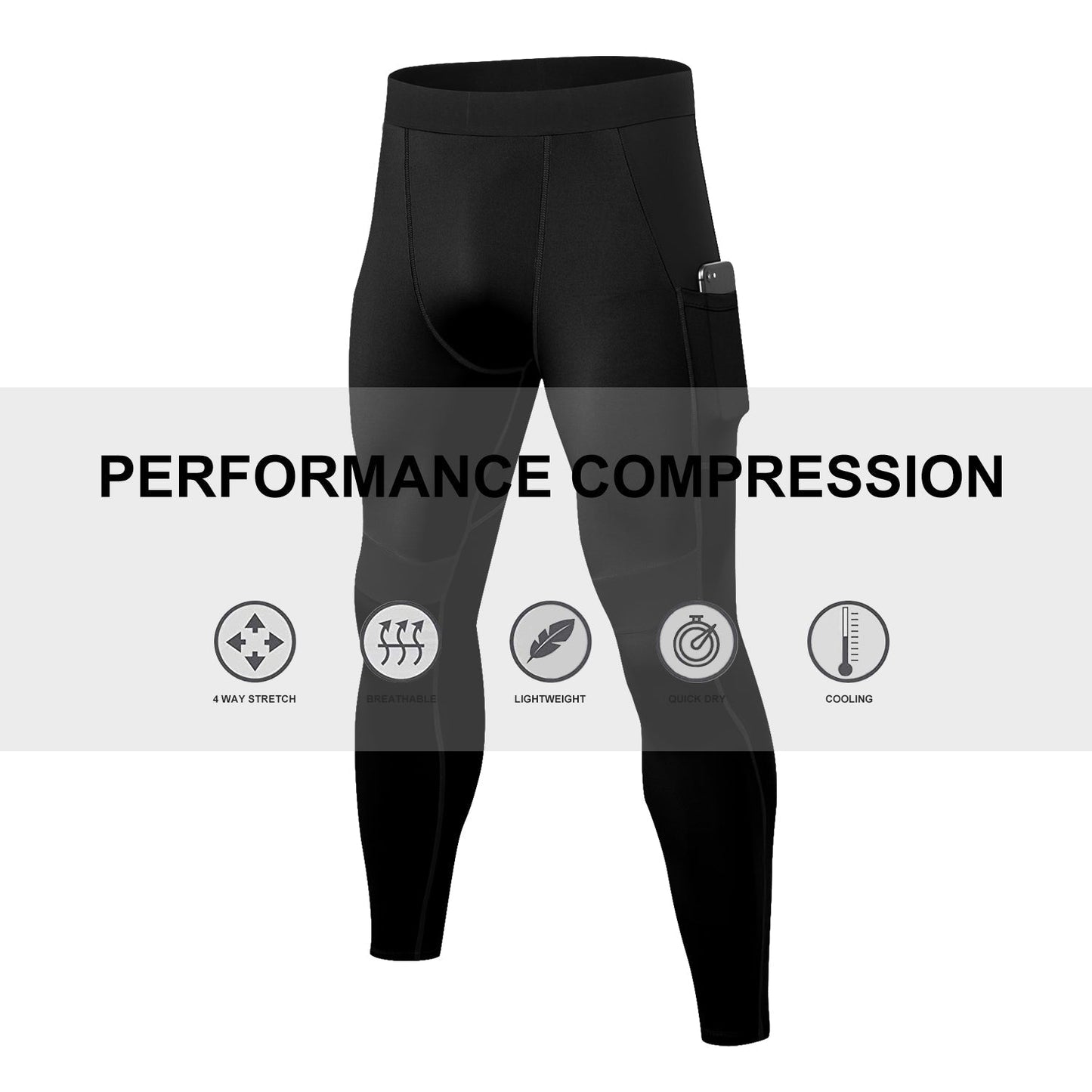 Men Active Yoga Leggings Pants Dance Running Tights with Pockets Male Cycling Workout Pants Quick Dry LANBAOSI