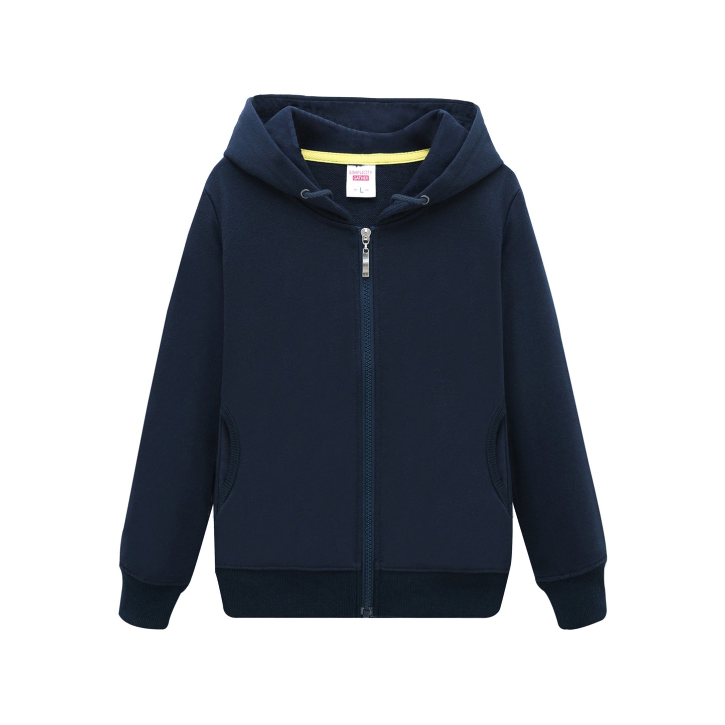 Men Full Zip Hooded Sweatshirt Casual Long Sleeve Hoodie Jacket LANBAOSI