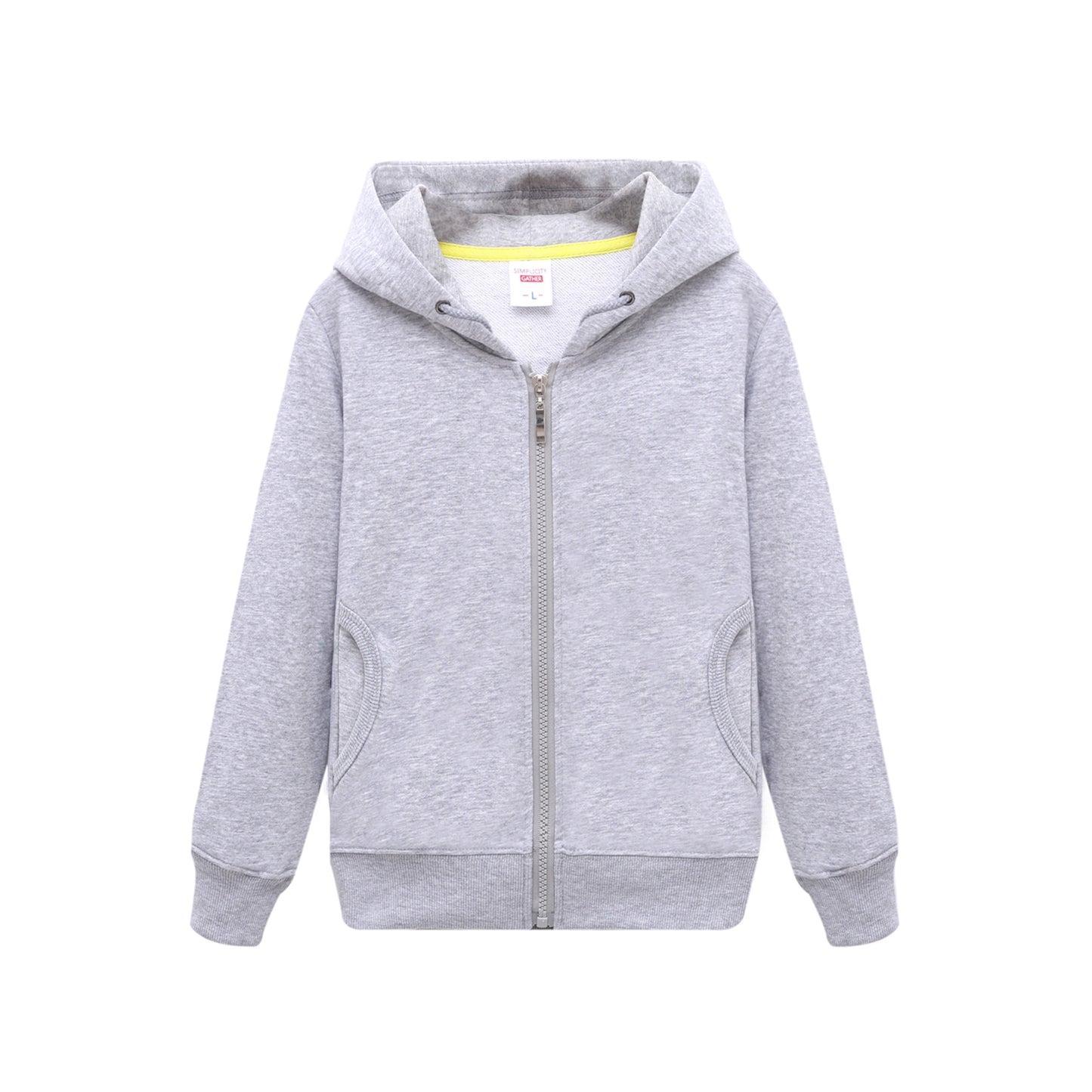 Men Full Zip Hooded Sweatshirt Casual Long Sleeve Hoodie Jacket LANBAOSI