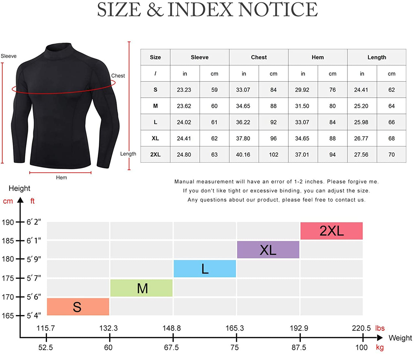 Men Mock Turtleneck Compression Shirt Long Sleeve Football Undershirt Male Sports Running Base Layer Workout Tops LANBAOSI