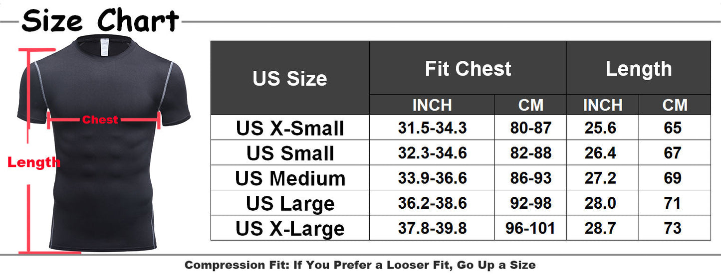 Men Short Sleeve Compression Shirt Cool Dry Workout Undershirts 3 Pack LANBAOSI
