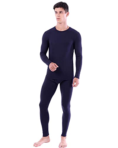 Men Thermal Underwear Set Winter Top & Bottom Ultra Soft Male Long John Set LANBAOSI