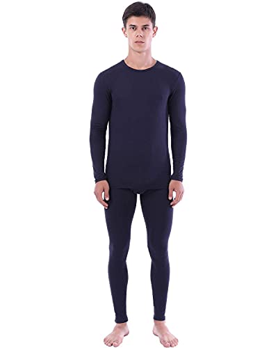 Men Thermal Underwear Set Winter Top & Bottom Ultra Soft Male Long John Set LANBAOSI