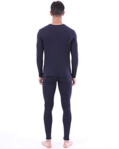 Men Thermal Underwear Set Winter Top & Bottom Ultra Soft Male Long John Set LANBAOSI