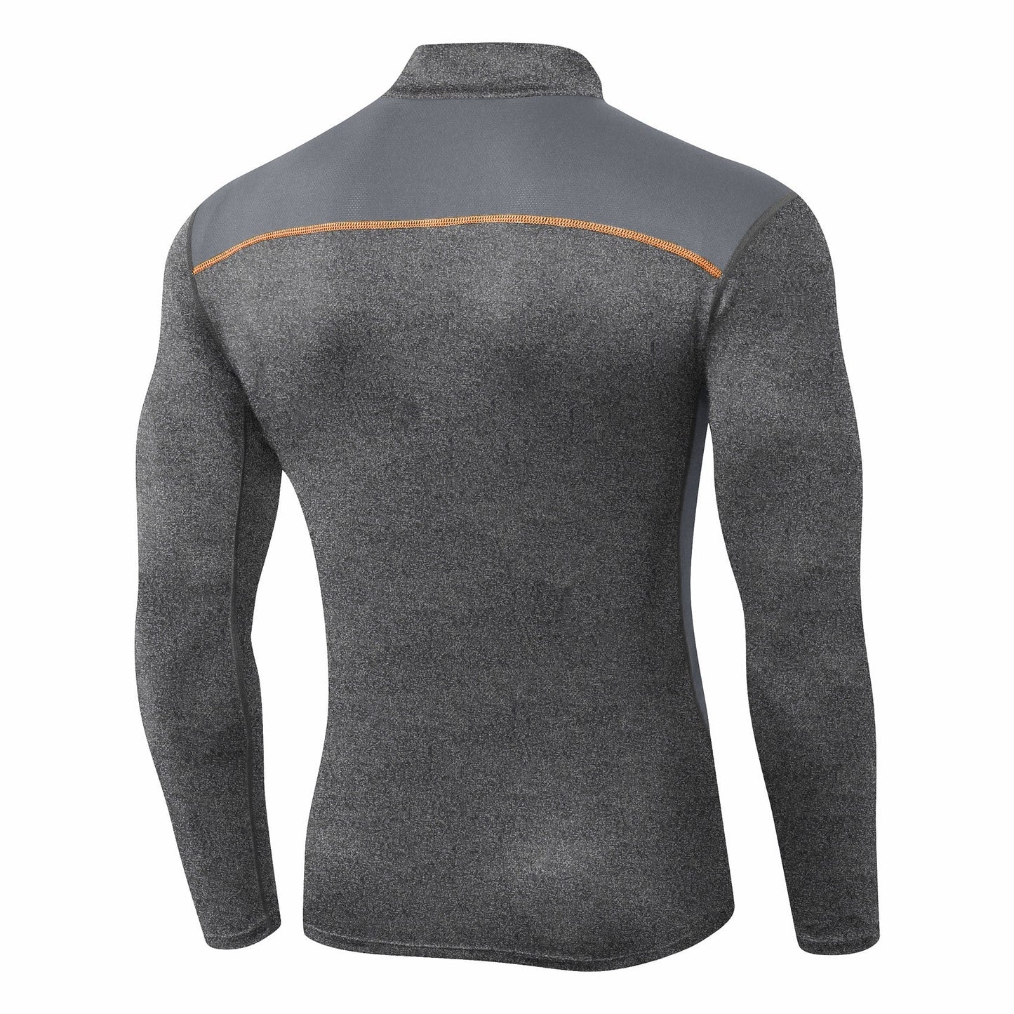 Men Workout Compression Shirts 1/4 Zip Pullover Long Sleeve Running Shirts Sports Training Sweatshirt LANBAOSI
