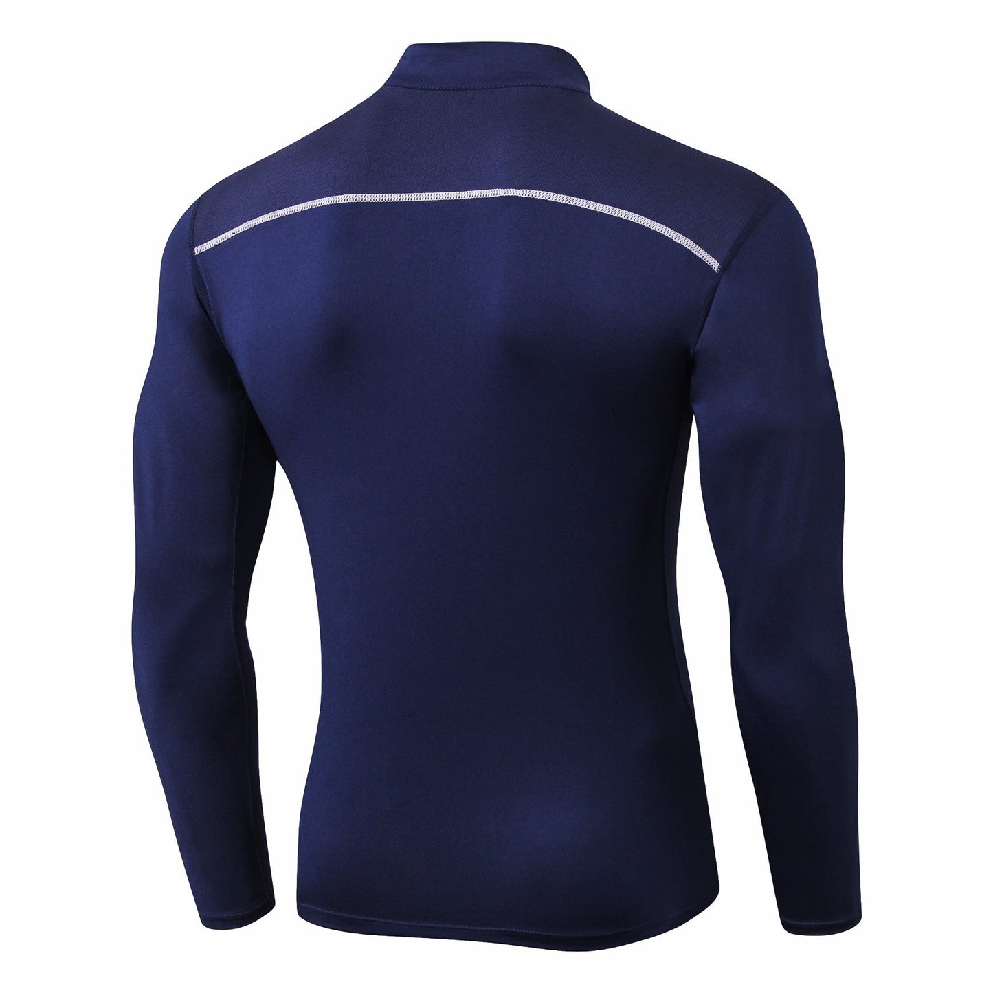 Men Workout Compression Shirts 1/4 Zip Pullover Long Sleeve Running Shirts Sports Training Sweatshirt LANBAOSI