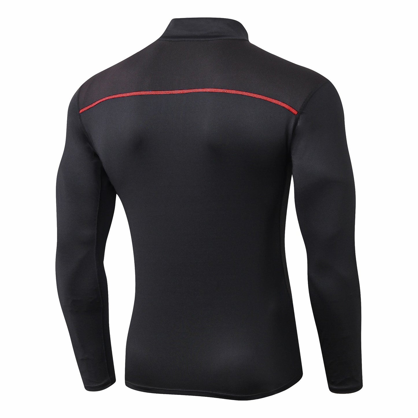 Men Workout Compression Shirts 1/4 Zip Pullover Long Sleeve Running Shirts Sports Training Sweatshirt LANBAOSI