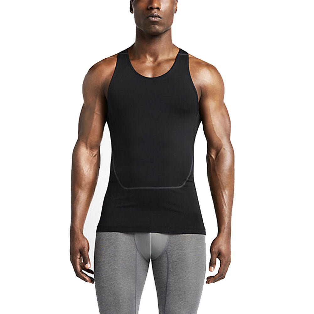 Men's Breathable Sport Vest Sleeveless Compression Tank Top LANBAOSI