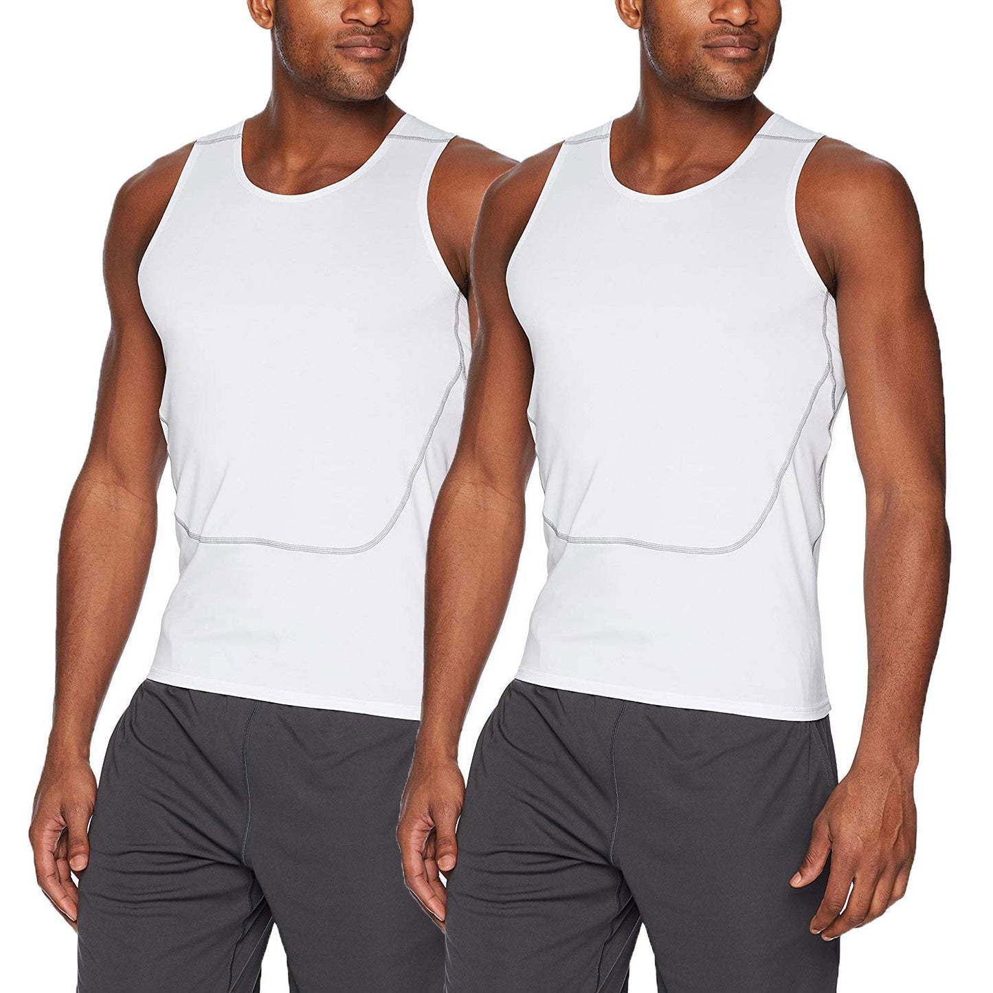 Men's Breathable Sport Vest Sleeveless Compression Tank Top LANBAOSI