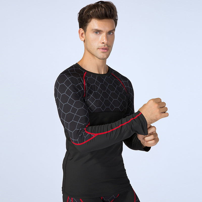 Men's Compression Shirts, Long Sleeve Athletic Base Layer Thermal Tops LANBAOSI