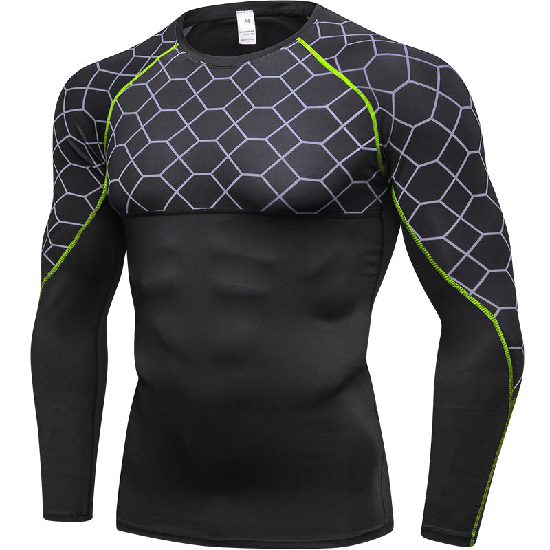 Men's Compression Shirts, Long Sleeve Athletic Base Layer Thermal Tops LANBAOSI