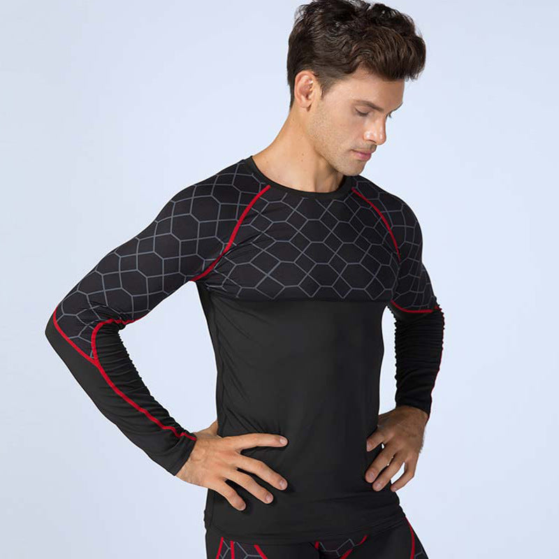 Men's Compression Shirts, Long Sleeve Athletic Base Layer Thermal Tops LANBAOSI