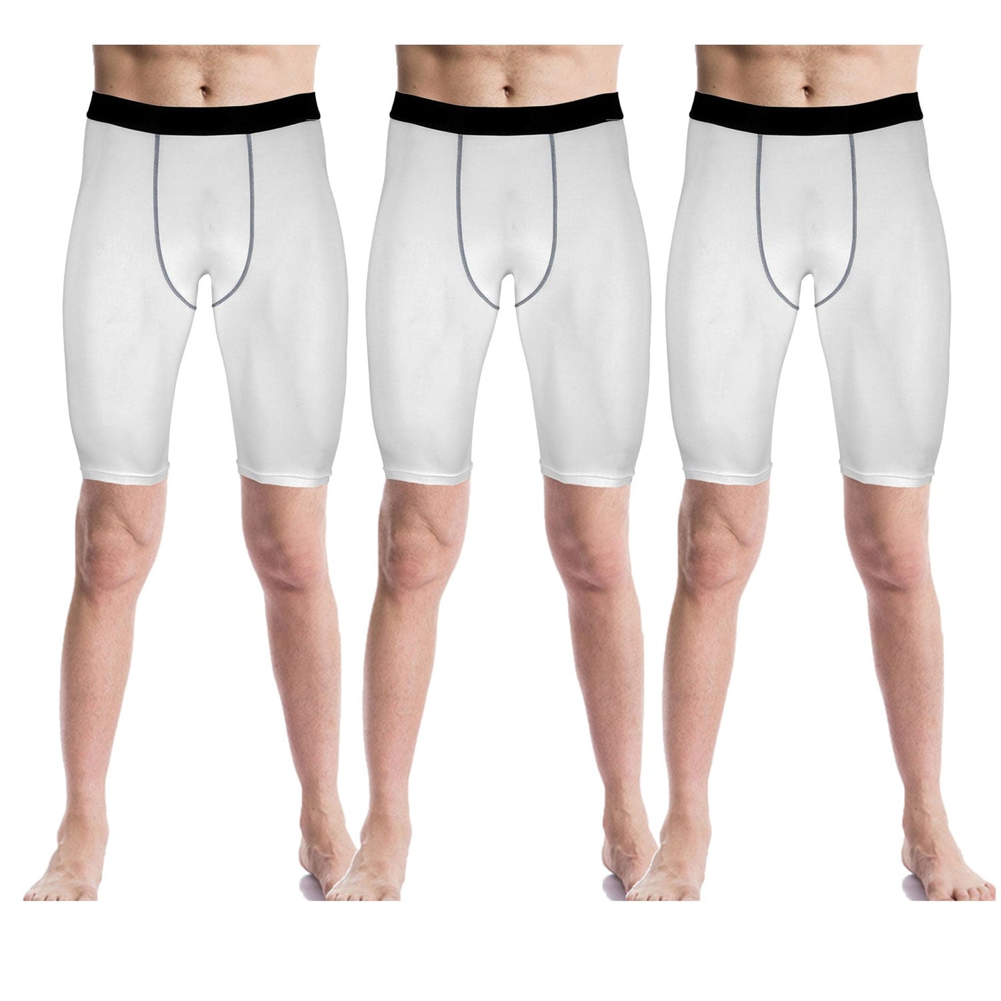 Men's Tights Athletic Workout Compression Running Shorts Leggings LANBAOSI