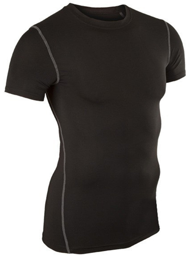 Men's Training Top Compression Short Sleeve Quick Dry Base Layer Shirt LANBAOSI