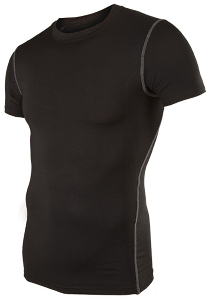 Men's Training Top Compression Short Sleeve Quick Dry Base Layer Shirt LANBAOSI