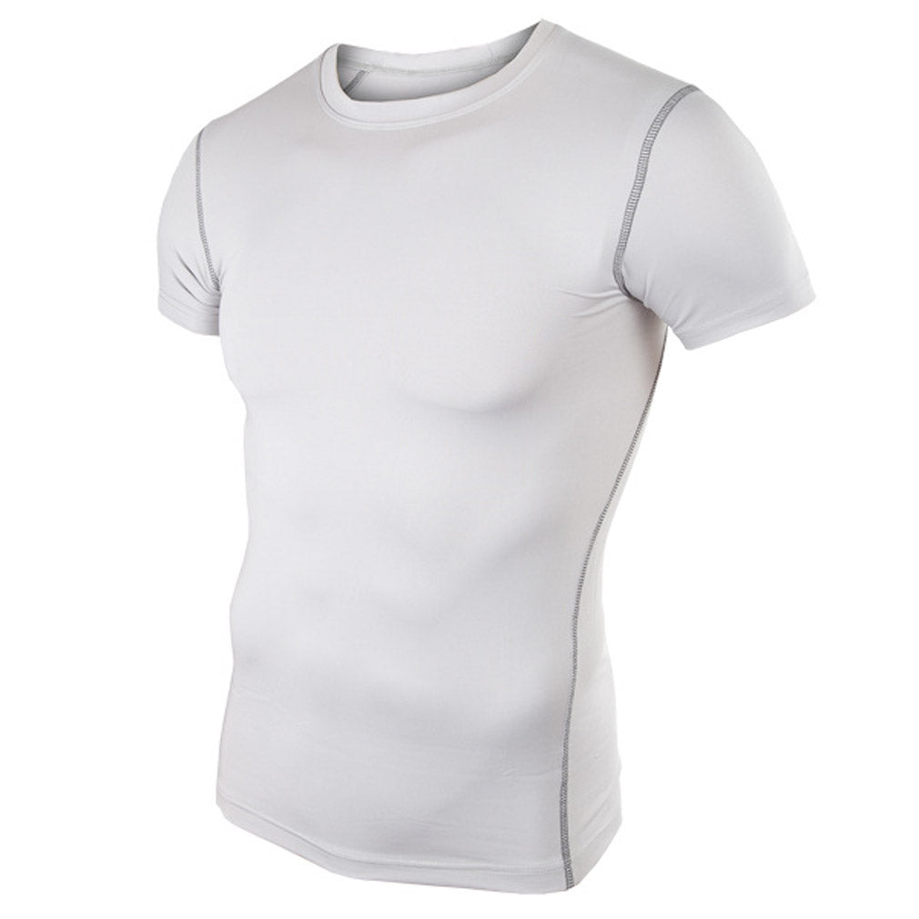Men's Training Top Compression Short Sleeve Quick Dry Base Layer Shirt LANBAOSI