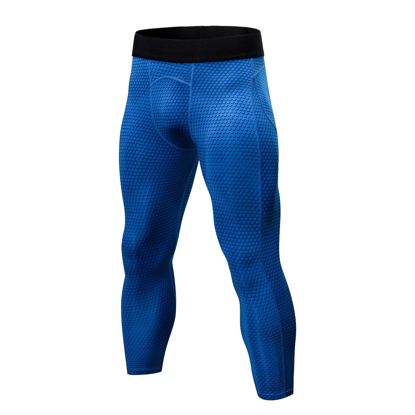 Mens 3/4 Cool Dry Compression Pants Running 3D Snake Skin Printed Tights Gym Leggings LANBAOSI