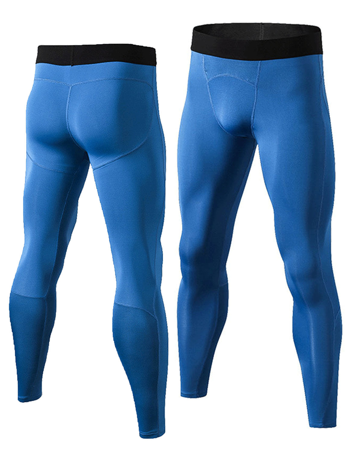 Mens Compression Running Leggings Athletic Tights with Phone Pocket LANBAOSI