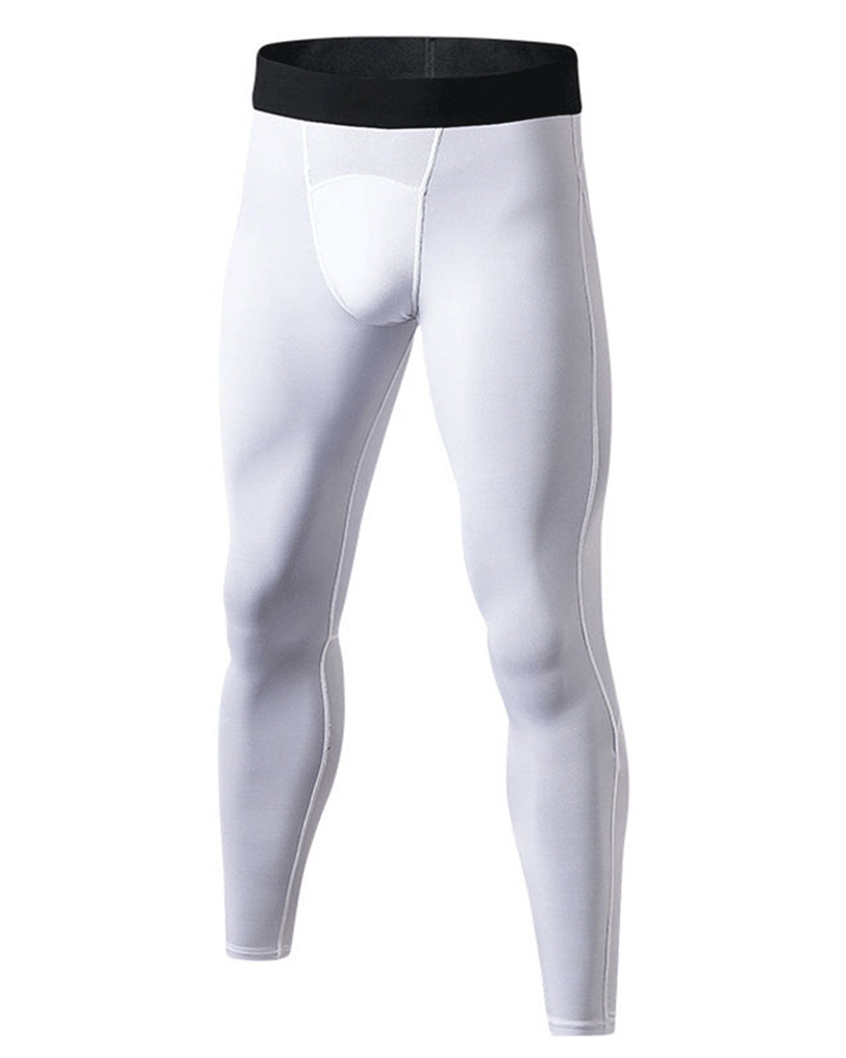 Mens Compression Running Leggings Athletic Tights with Phone Pocket LANBAOSI