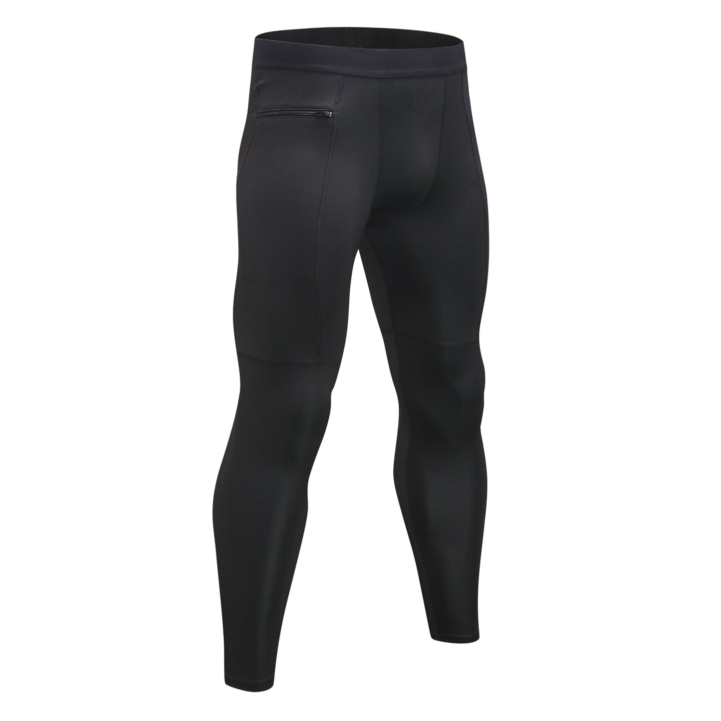 Mens Comprssion Pants with Pockets Workout Clothes Gym Fitness Leggings Running Yoga Tights Thermal Baselayer Underwear LANBAOSI
