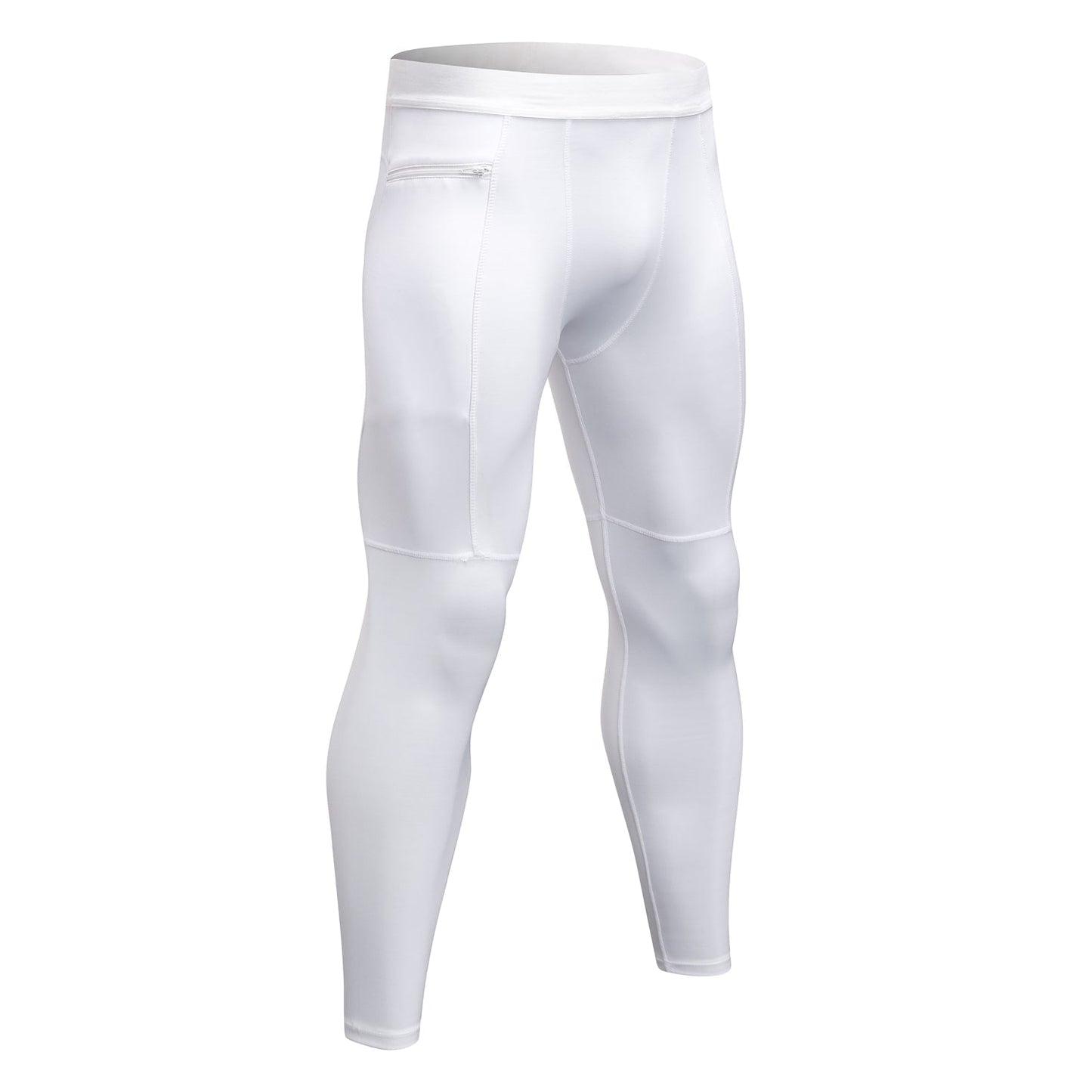 Mens Comprssion Pants with Pockets Workout Clothes Gym Fitness Leggings Running Yoga Tights Thermal Baselayer Underwear LANBAOSI
