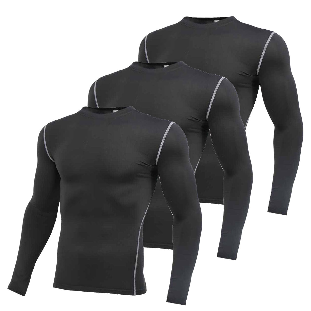 Mens Cool Dry Baselayer Shirt Long Sleeve Compression Workout Shirts LANBAOSI