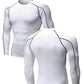 Mens Cool Dry Baselayer Shirt Long Sleeve Compression Workout Shirts LANBAOSI