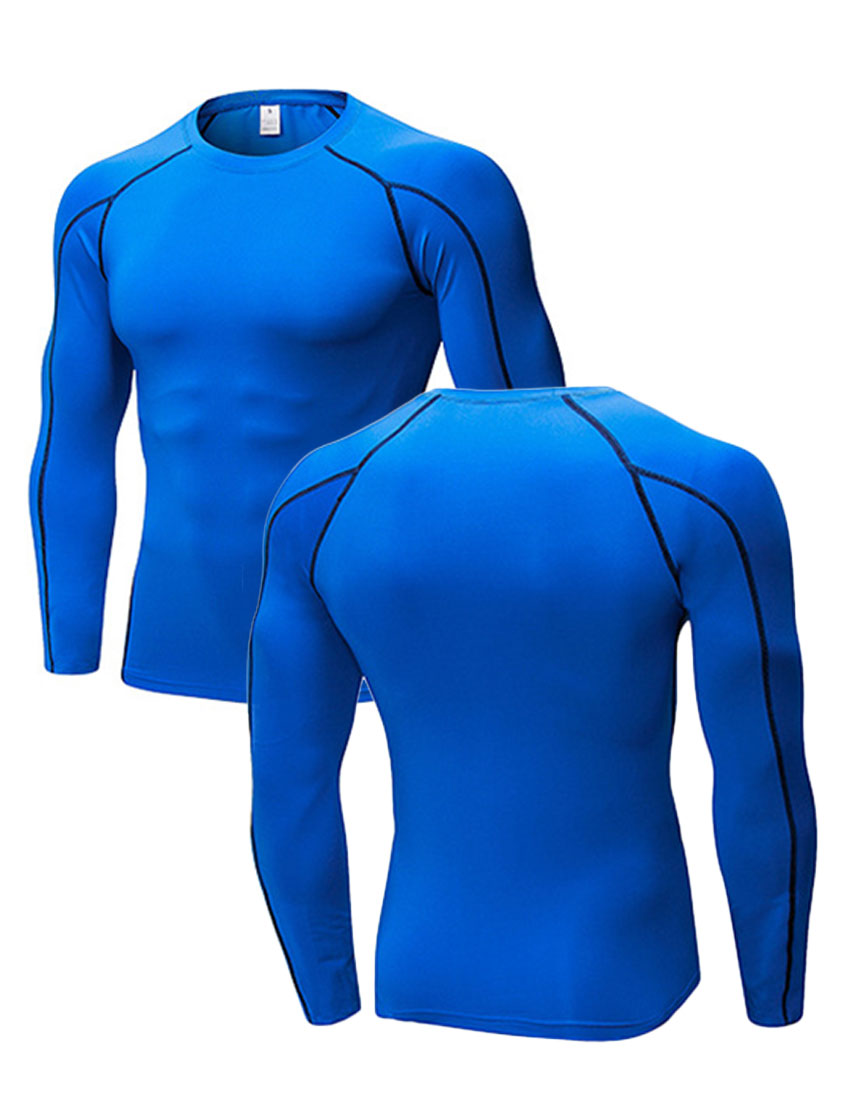 Mens Cool Dry Baselayer Shirt Long Sleeve Compression Workout Shirts LANBAOSI