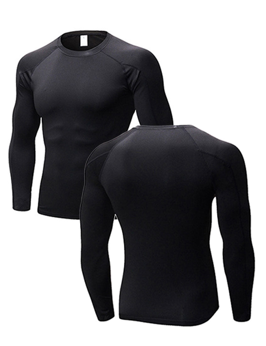 Mens Cool Dry Baselayer Shirt Long Sleeve Compression Workout Shirts LANBAOSI