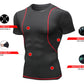 Mens Cool Dry Short Sleeve Shirt Compression T-shirt Sports Under Baselayer Tops Running Shirts Athletic Workout Shirt LANBAOSI