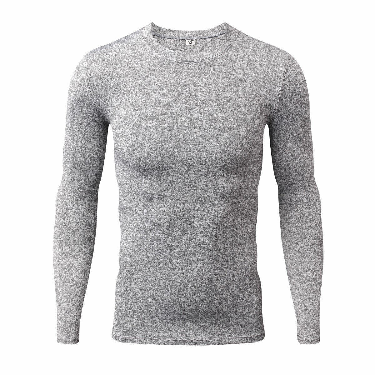 Mens Long Sleeve Quick Dry Compression Shirts Running Baselayer athletic Top LANBAOSI