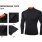 Mens Mock Turtleneck Compression Long Sleeve Shirts Football Undershirt Sports Base Layer LANBAOSI