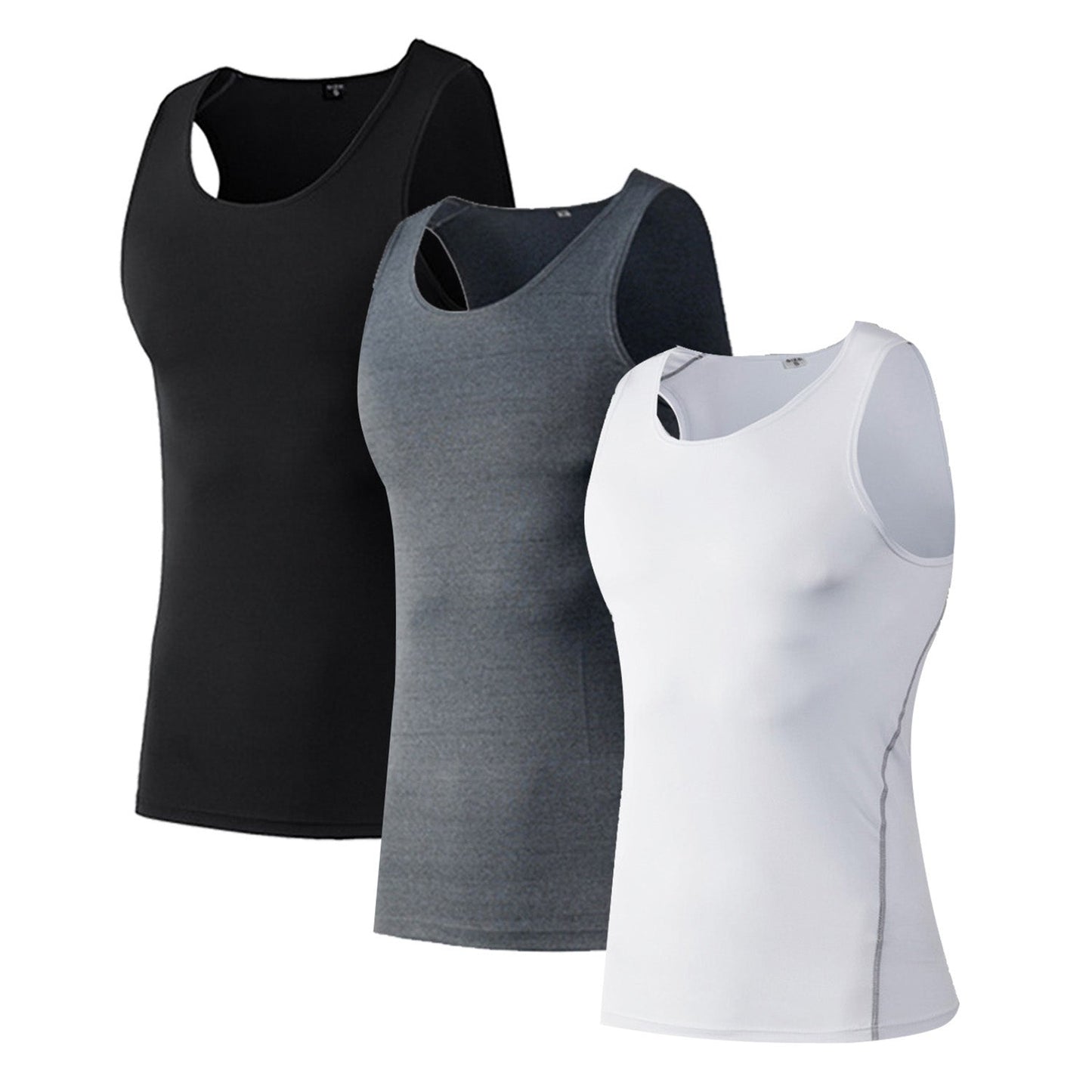 Mens Sleeveless Compression Undershirts Cool Dry Baselayer Tank Top LANBAOSI