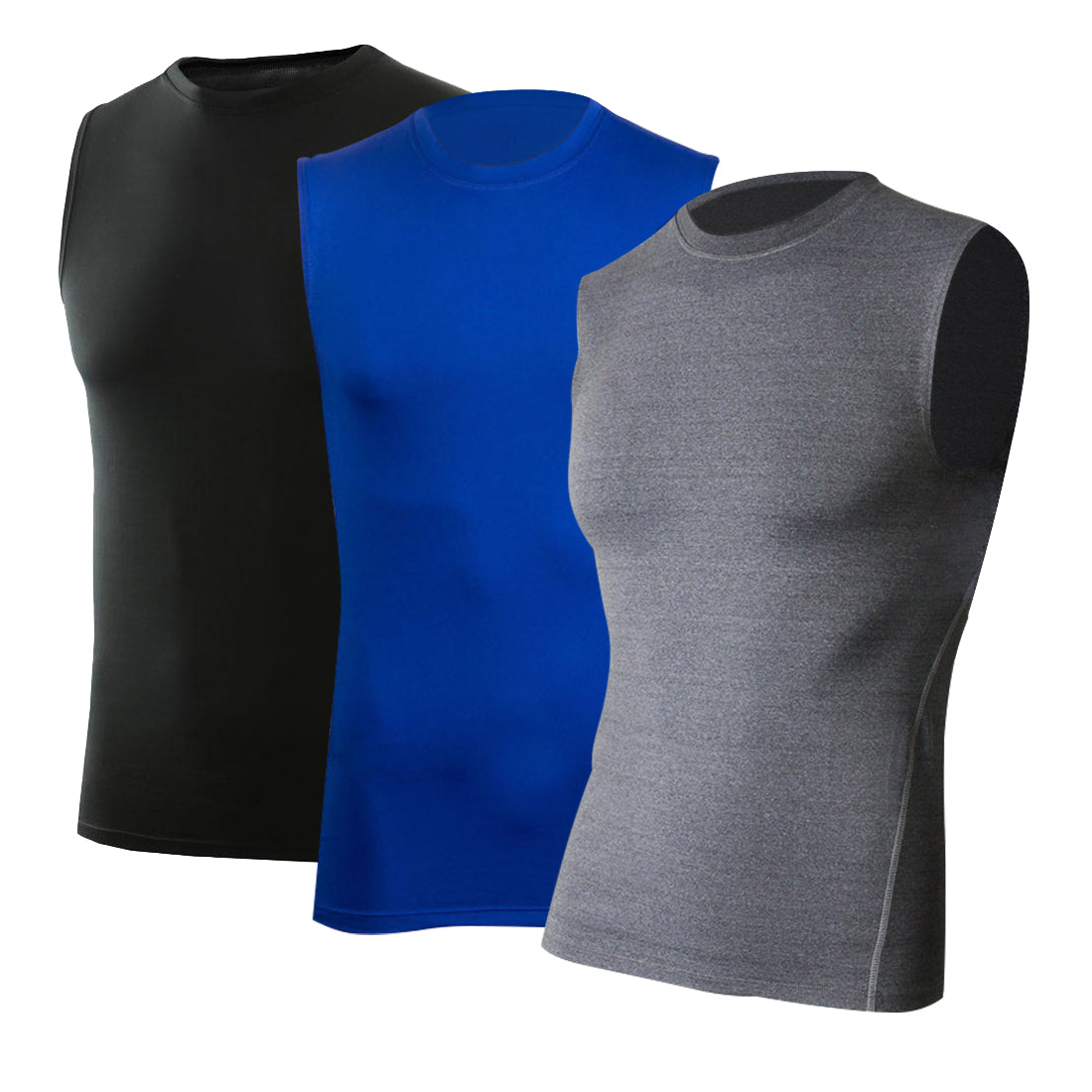 Mens Sleeveless Compression Undershirts Cool Dry Baselayer Tank Top LANBAOSI