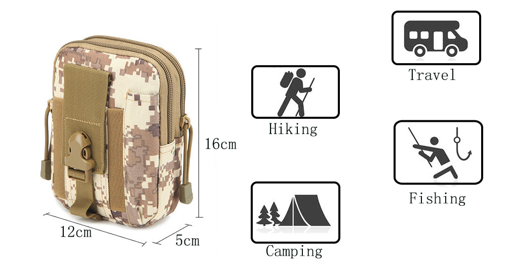 Tactical Molle EDC Pouch 1000D Moltipurpose Gadget Belt Waist Bag LANBAOSI