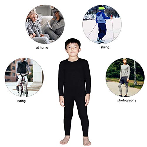 Thermal Underwear for Boys Thermal Long Johns Set Unisex Shirt & Pants LANBAOSI
