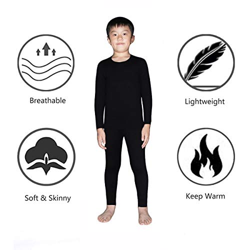 Thermal Underwear for Boys Thermal Long Johns Set Unisex Shirt & Pants LANBAOSI
