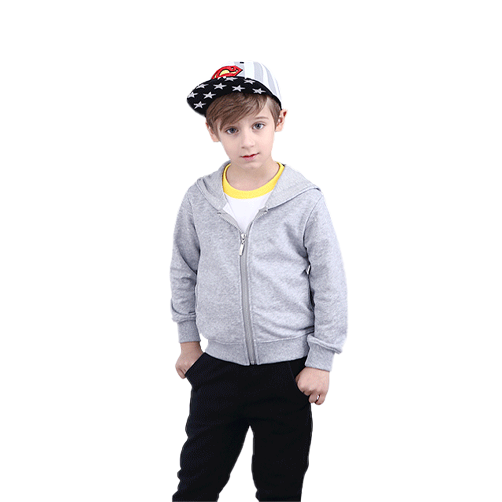Toddler Boy Girl Full Zip Hooded Sweatshirt Long Sleeve Casual Hoodie LANBAOSI