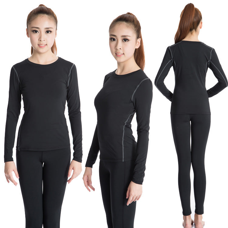 Women Dry Compression Shirt Baselayer Long Sleeve Skin Tight T Shirt LANBAOSI