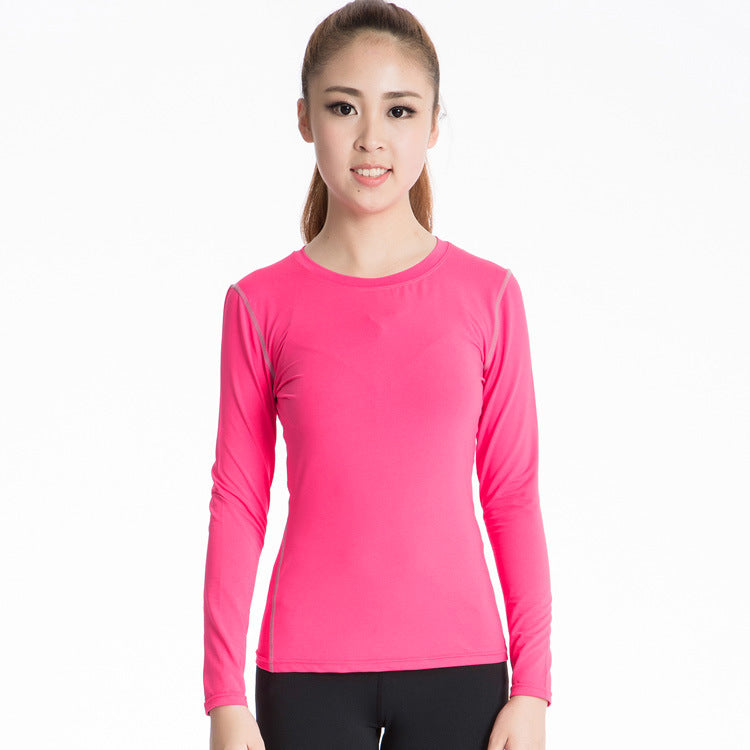 Women Dry Compression Shirt Baselayer Long Sleeve Skin Tight T Shirt LANBAOSI