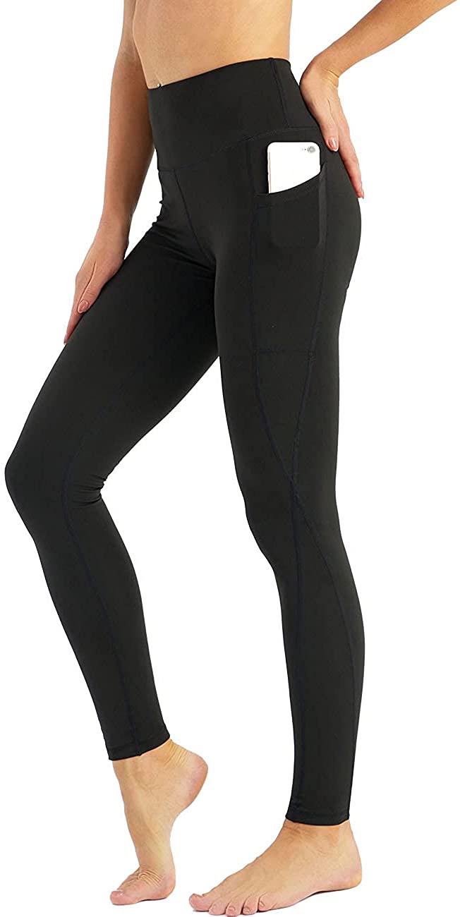 Women High Waisted Yoga Leggings with Pockets Female Tummy Control Non See  Through Workout Athletic Running Yoga Pants